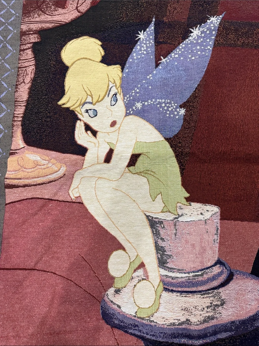 Disney Tinker bell Wall Tapestry in Green, Purple, Blue and Pink